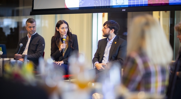 Andrew Melnik, Lauren Sorkin, Jaime Pumarejo at Urban Leadership Award Ceremony